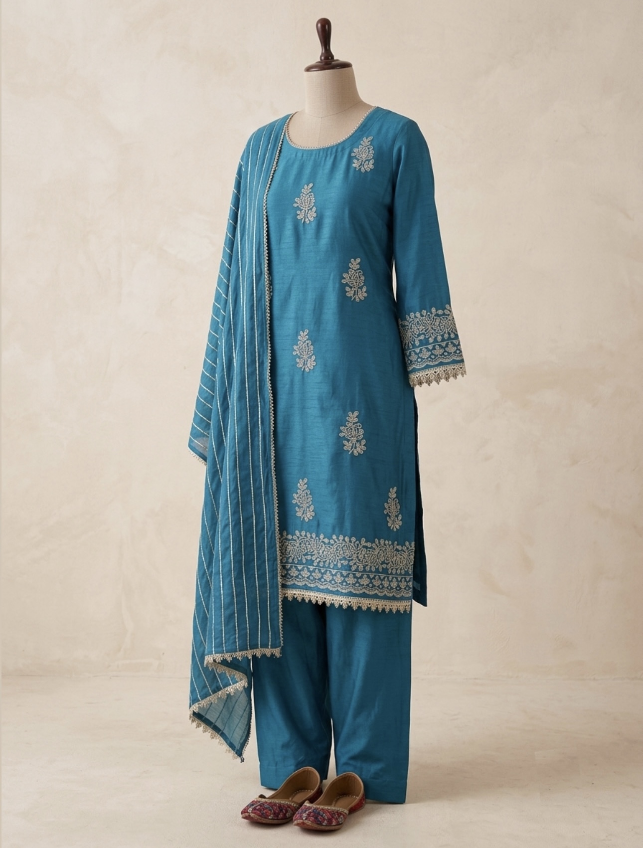 NAAZ in blue- festive special suit set